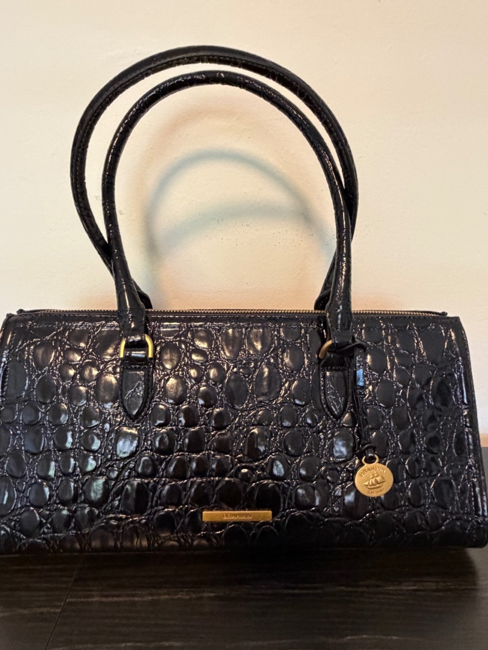 Brahmin Sophia Shoulder Bag in Black Vanderbilt — NWT Classic Luxury